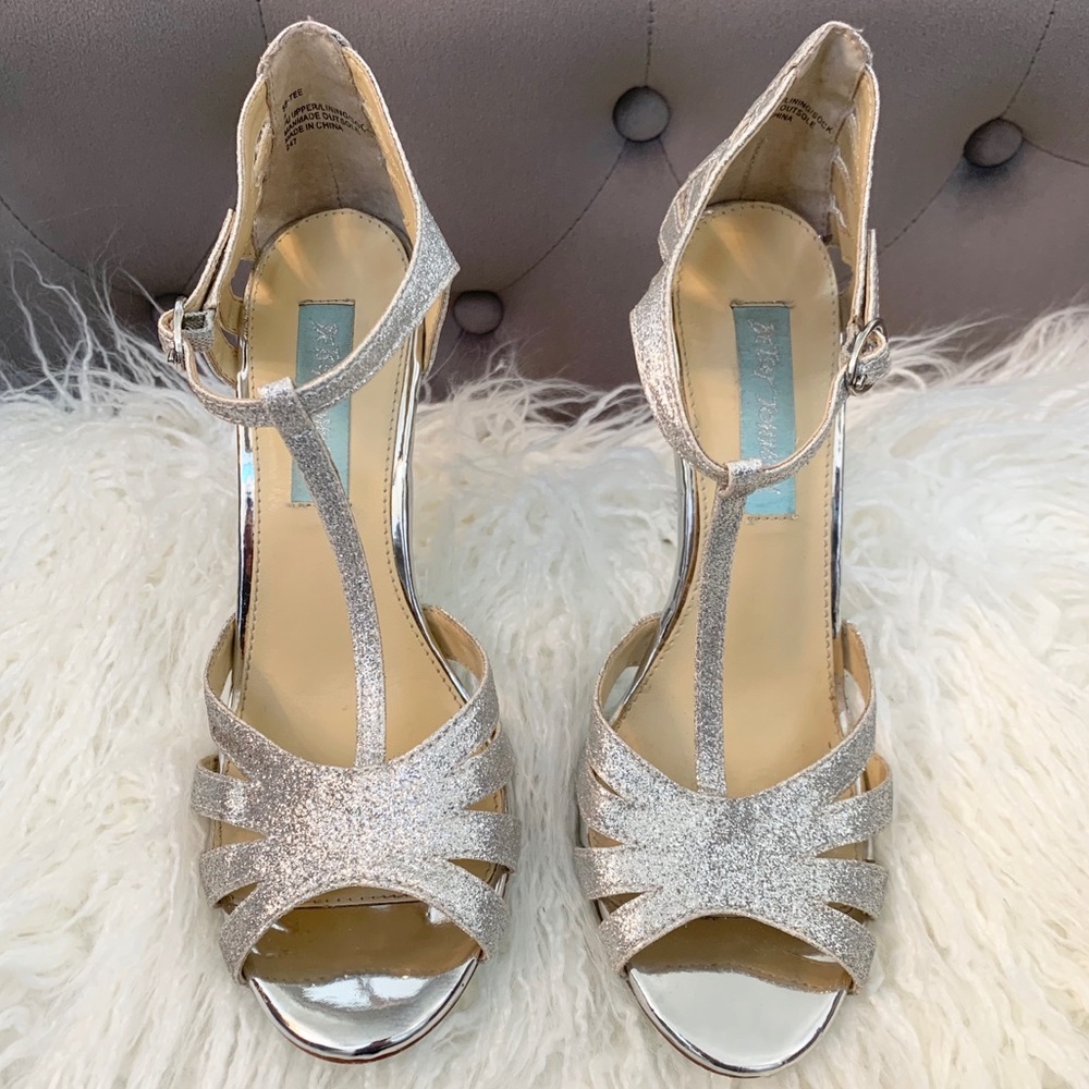 Blue by Betsey Johnson Silver Dress Sandals
